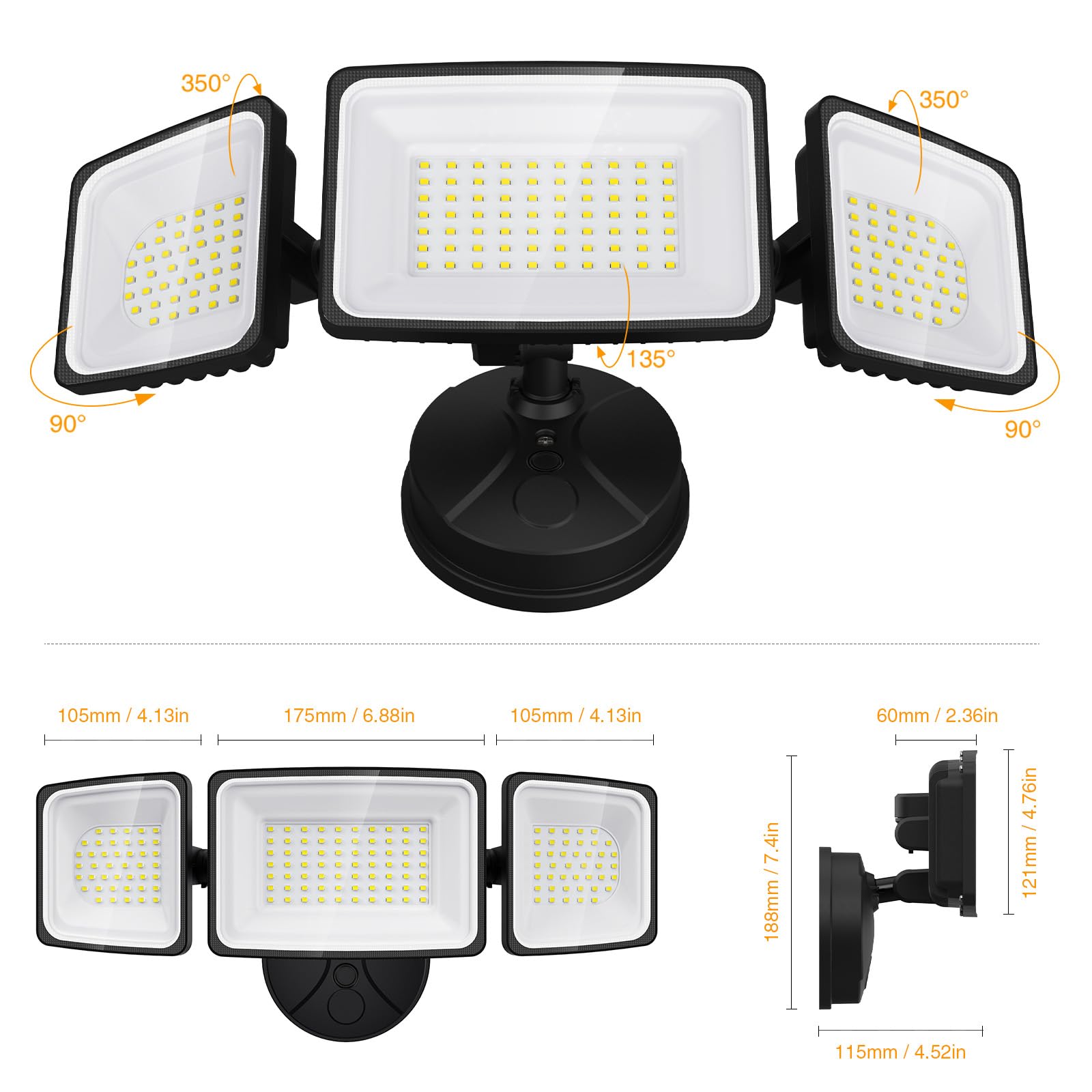 Onforu 130W flood light heat-dissipation design improves lifespan.