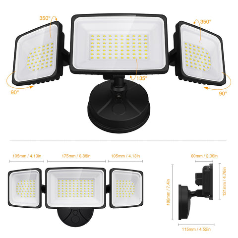 Onforu 130W flood light heat-dissipation design improves lifespan.