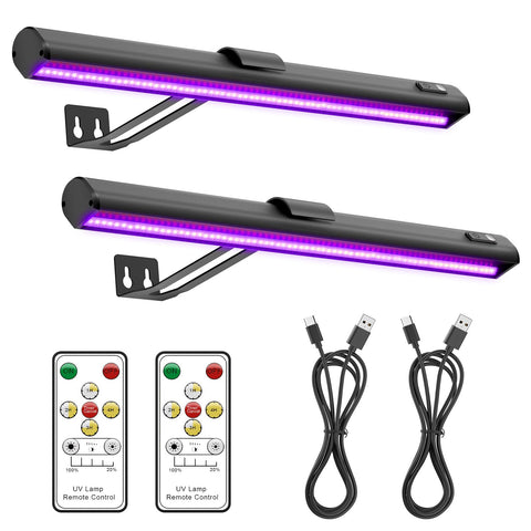 Onforu 15-inch rechargeable blacklight bar with remote powers neon posters