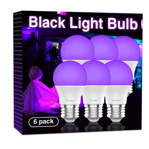 Onforu 15W blacklight bulb with 270 degree beam illuminates neon colors vividly