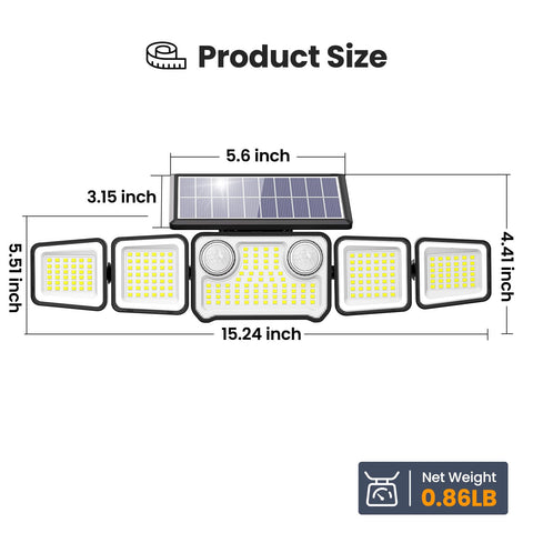 Onforu 180-degree motion sensor for broad detection in outdoor lighting.
