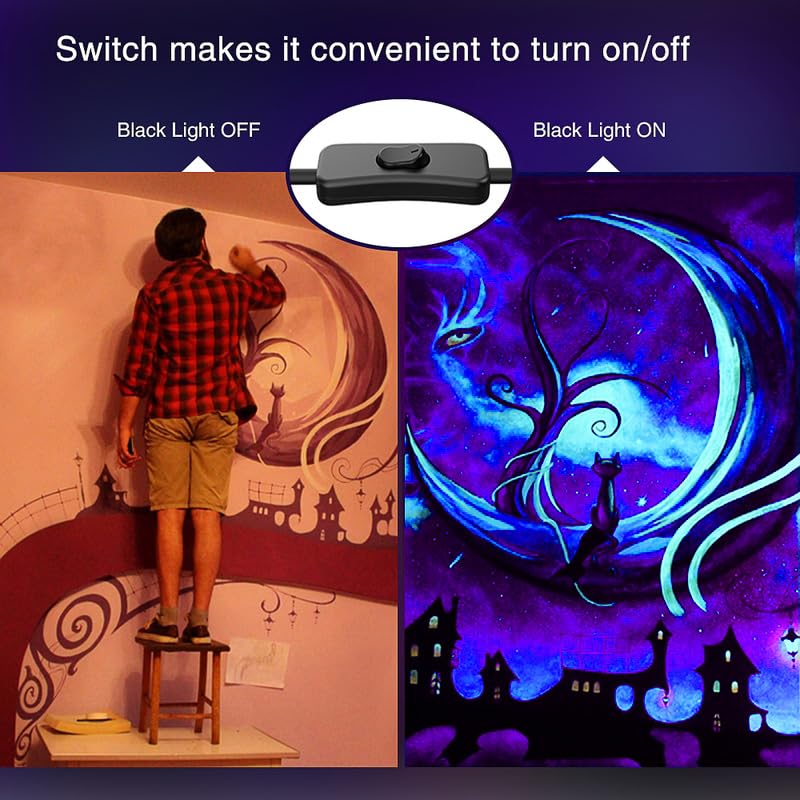 Onforu 2-pack blacklight flood lights outdoors ready for events