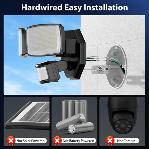 Onforu 3200lm LED security light provides bright perimeter visibility.