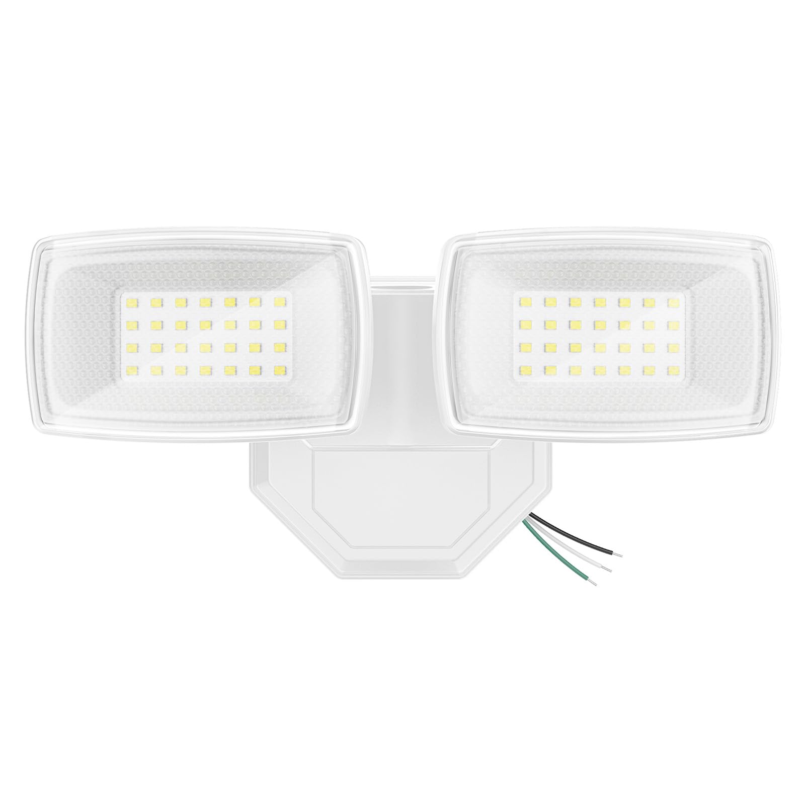 Onforu 3200LM flood light front view provides bright exterior lighting for driveways.