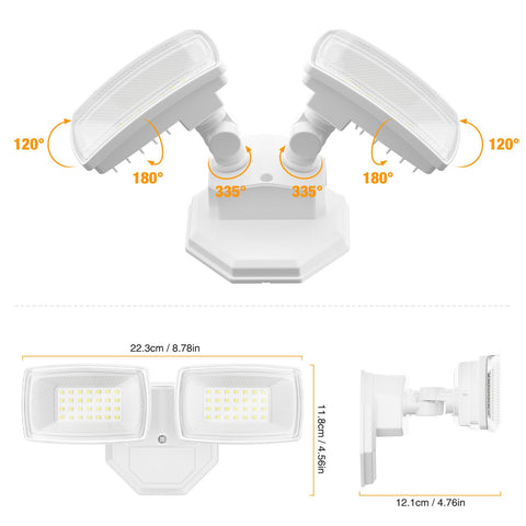 Onforu 3200LM flood light for garages and driveways with reliable lighting.