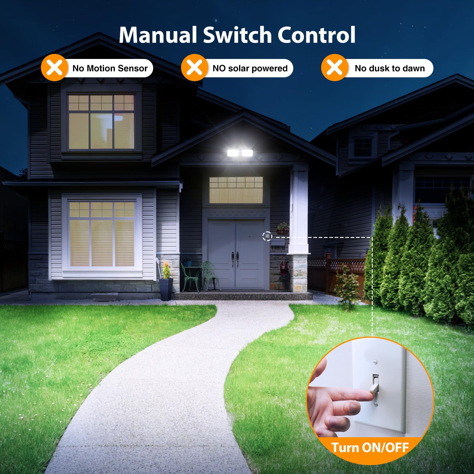 Onforu IP66-rated flood light with rugged aluminum housing for harsh weather.