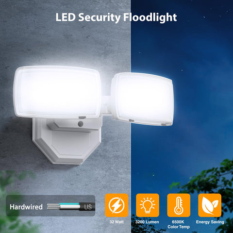 Onforu 3200LM flood light IP66 weatherproof for rain and snow resilience.