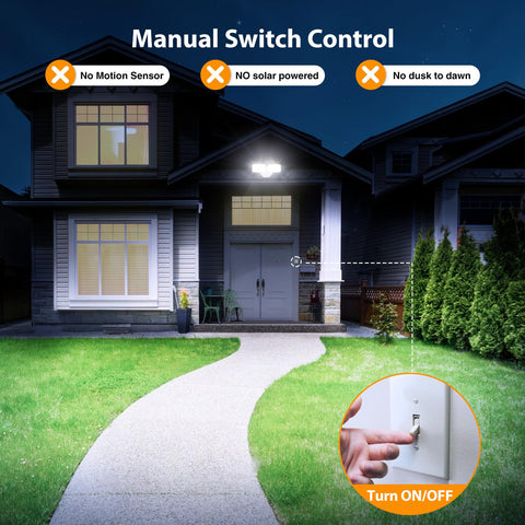 Onforu 3200LM flood light wall-mount setup for easy exterior installation.