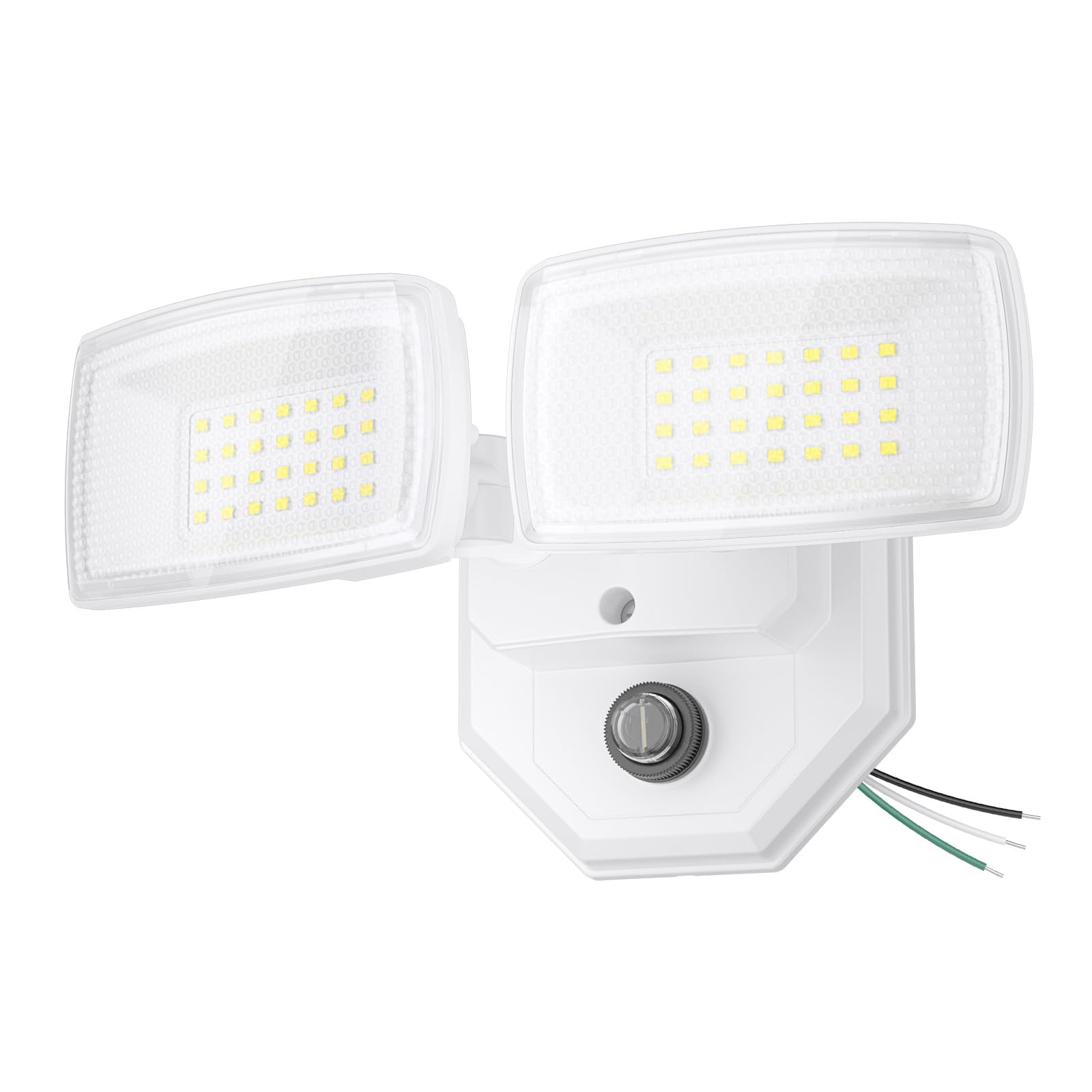 Onforu 32W dusk-to-dawn LED flood light illuminating an exterior doorway