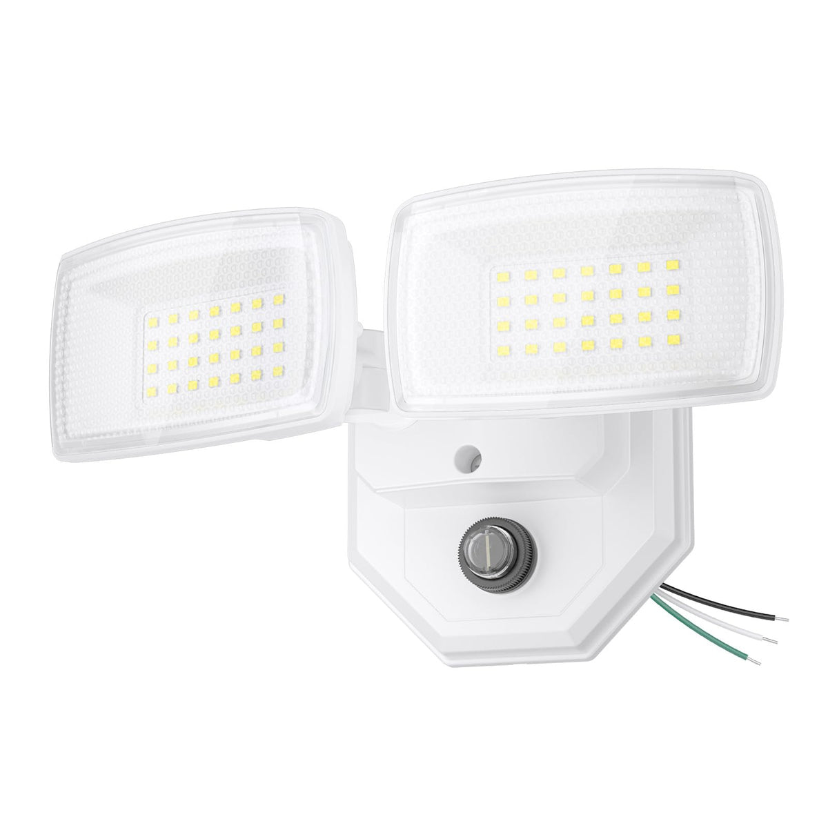 Onforu 32W dusk-to-dawn LED flood light illuminating an exterior doorway