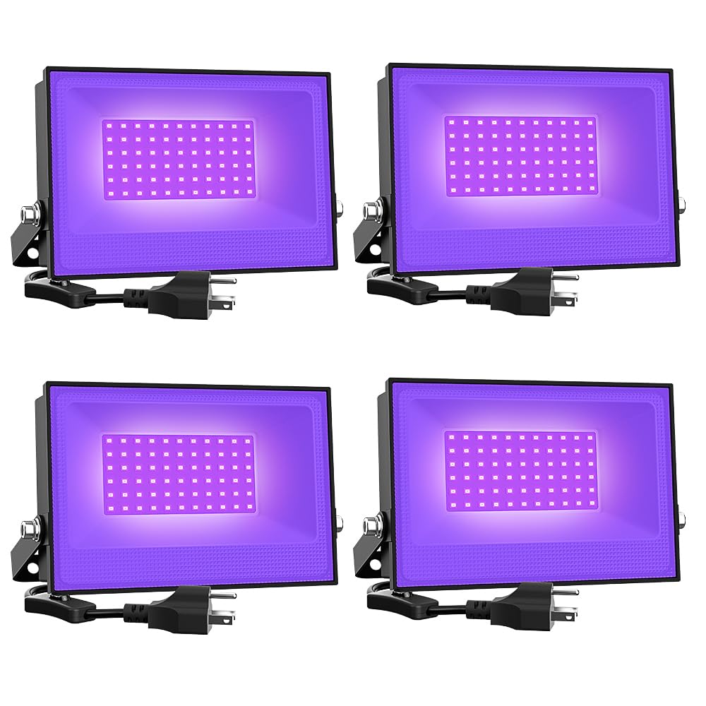 Onforu 38W blacklight LED front view highlighting vivid neon colors