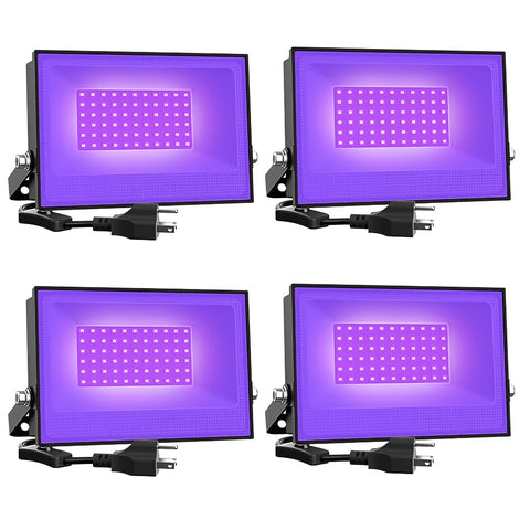 Onforu 38W blacklight LED front view highlighting vivid neon colors