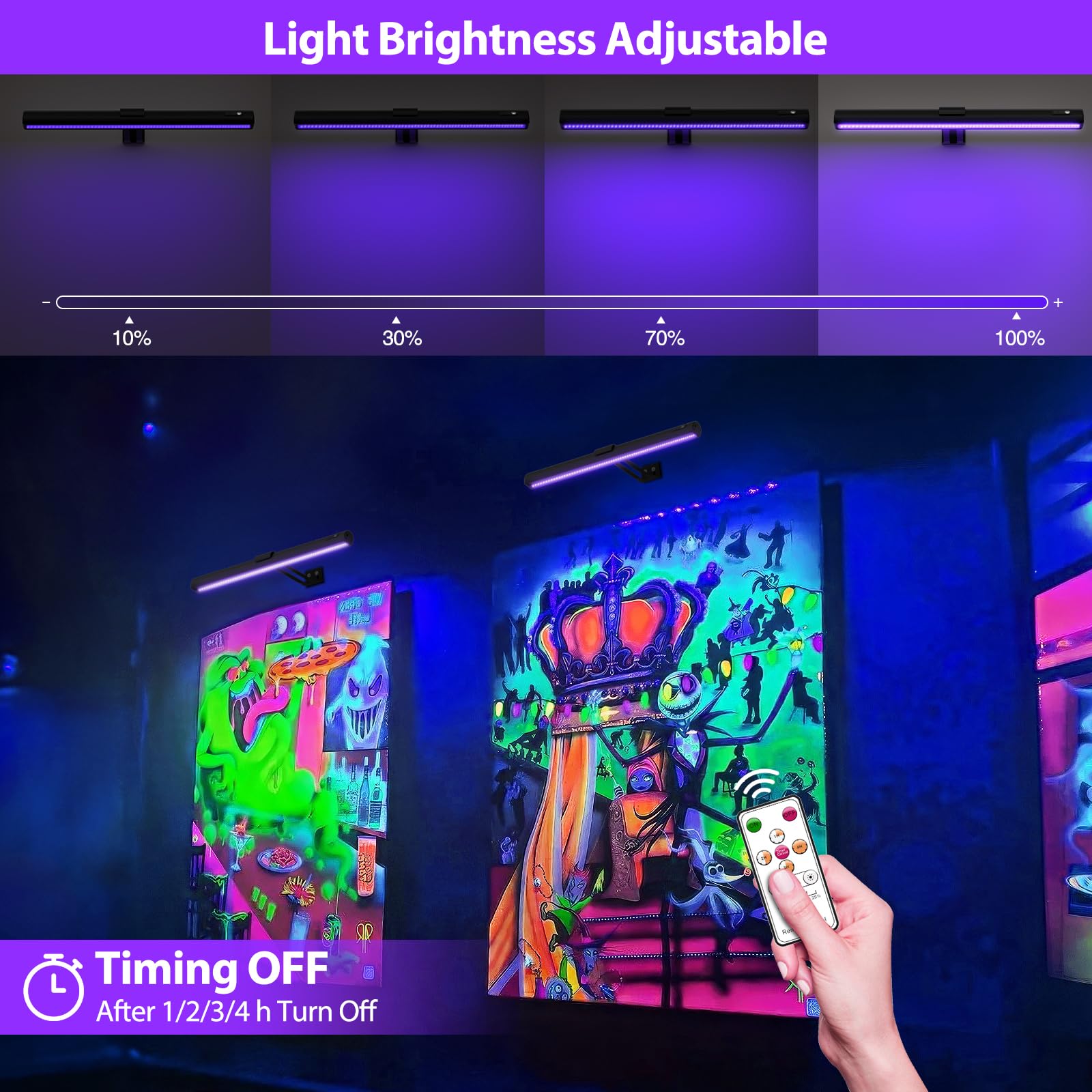 Onforu rechargeable 4000mAh battery powers long glow sessions.