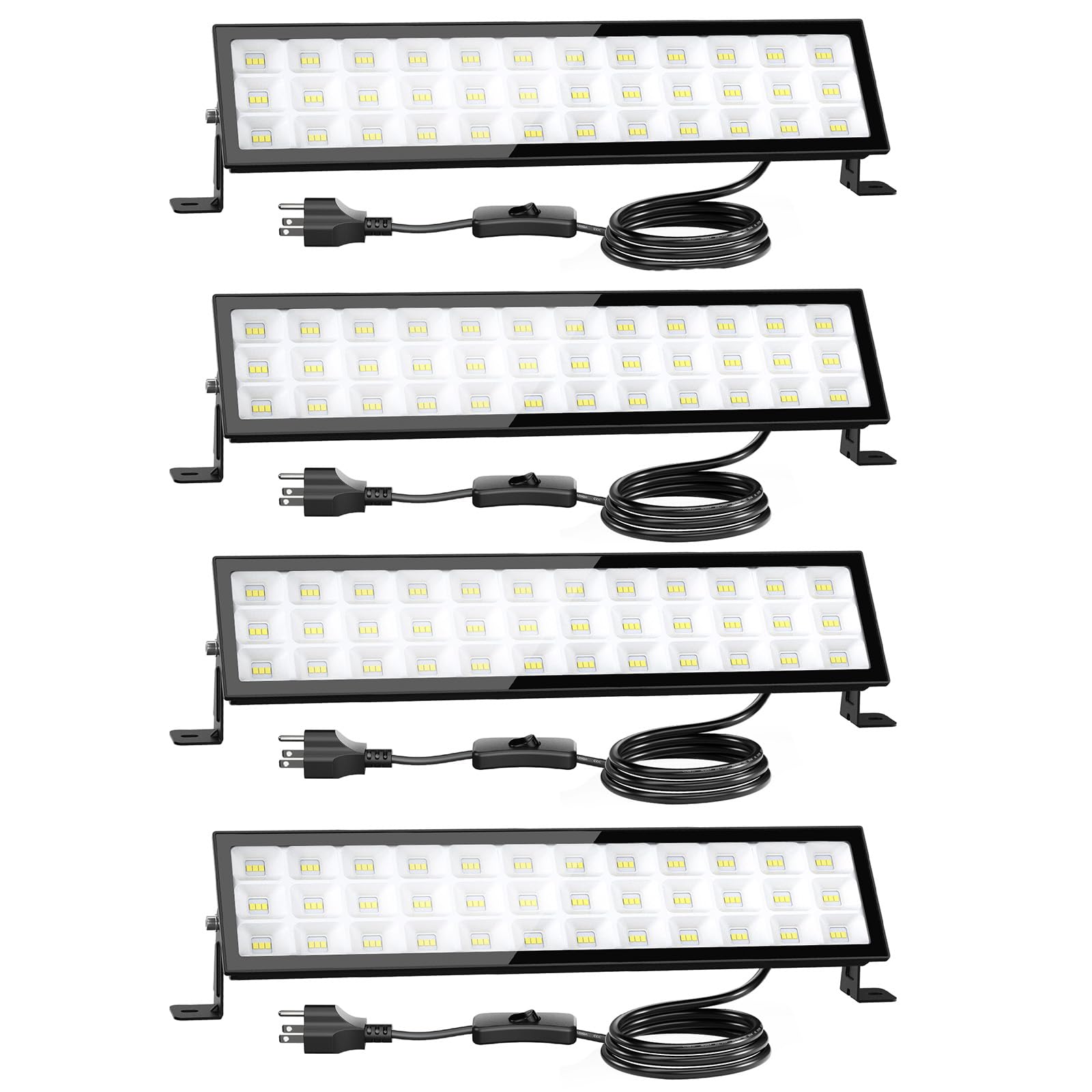 Onforu 4Pack LED shop lights with a 120-degree beam delivering wide, shadow-free coverage