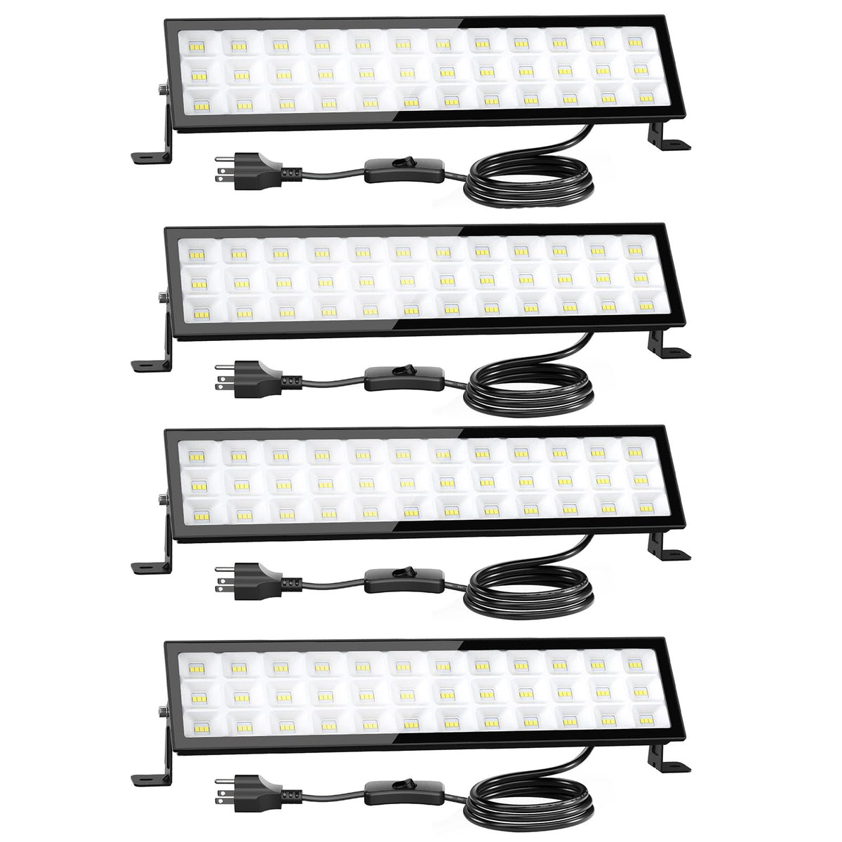 Onforu 4Pack LED shop lights with a 120-degree beam delivering wide, shadow-free coverage