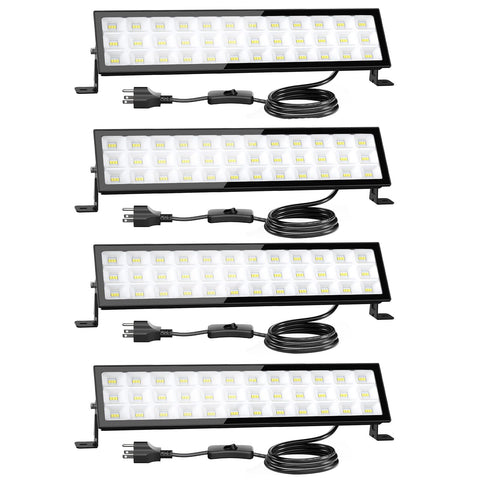 Onforu 4Pack LED shop lights with a 120-degree beam delivering wide, shadow-free coverage
