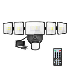 Onforu 5000LM motion sensor outdoor light, front view, providing broad coverage for security.