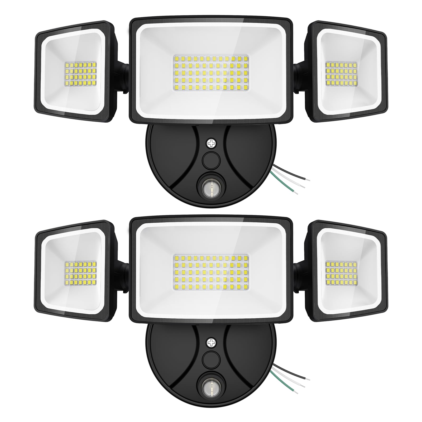 Onforu 55W dusk-to-dawn light, front view, high brightness for exterior security.