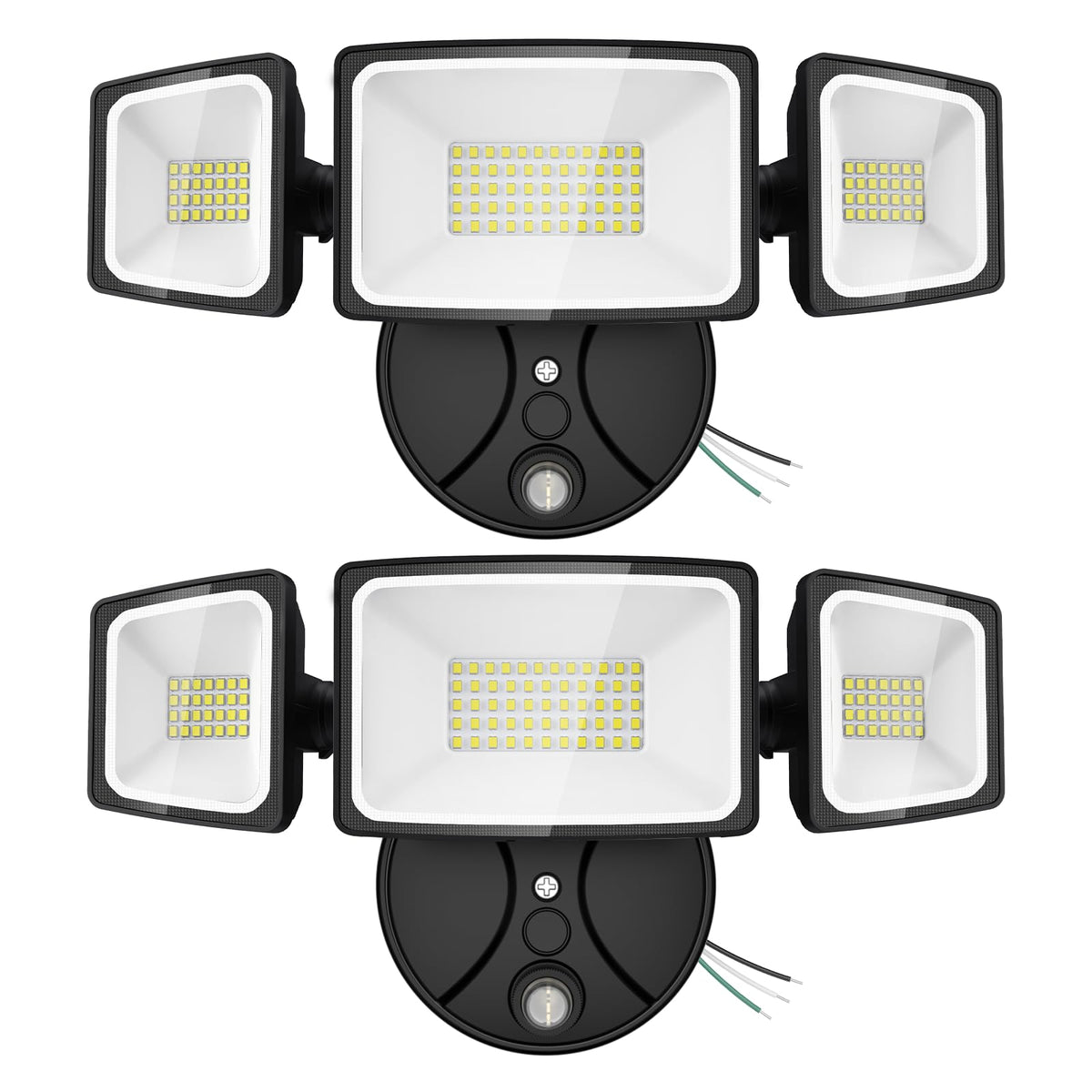 Onforu 55W dusk-to-dawn light, front view, high brightness for exterior security.