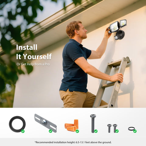 Onforu 6500K daylight output brightens pathways, driveways, and entrances.