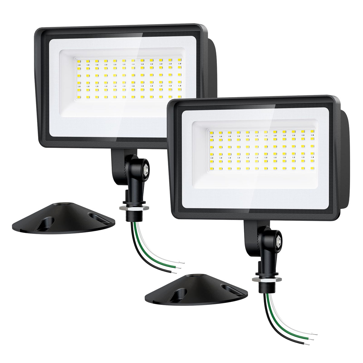 Onforu 65W LED flood light with knuckle mount enables flexible outdoor lighting for yards and garages.