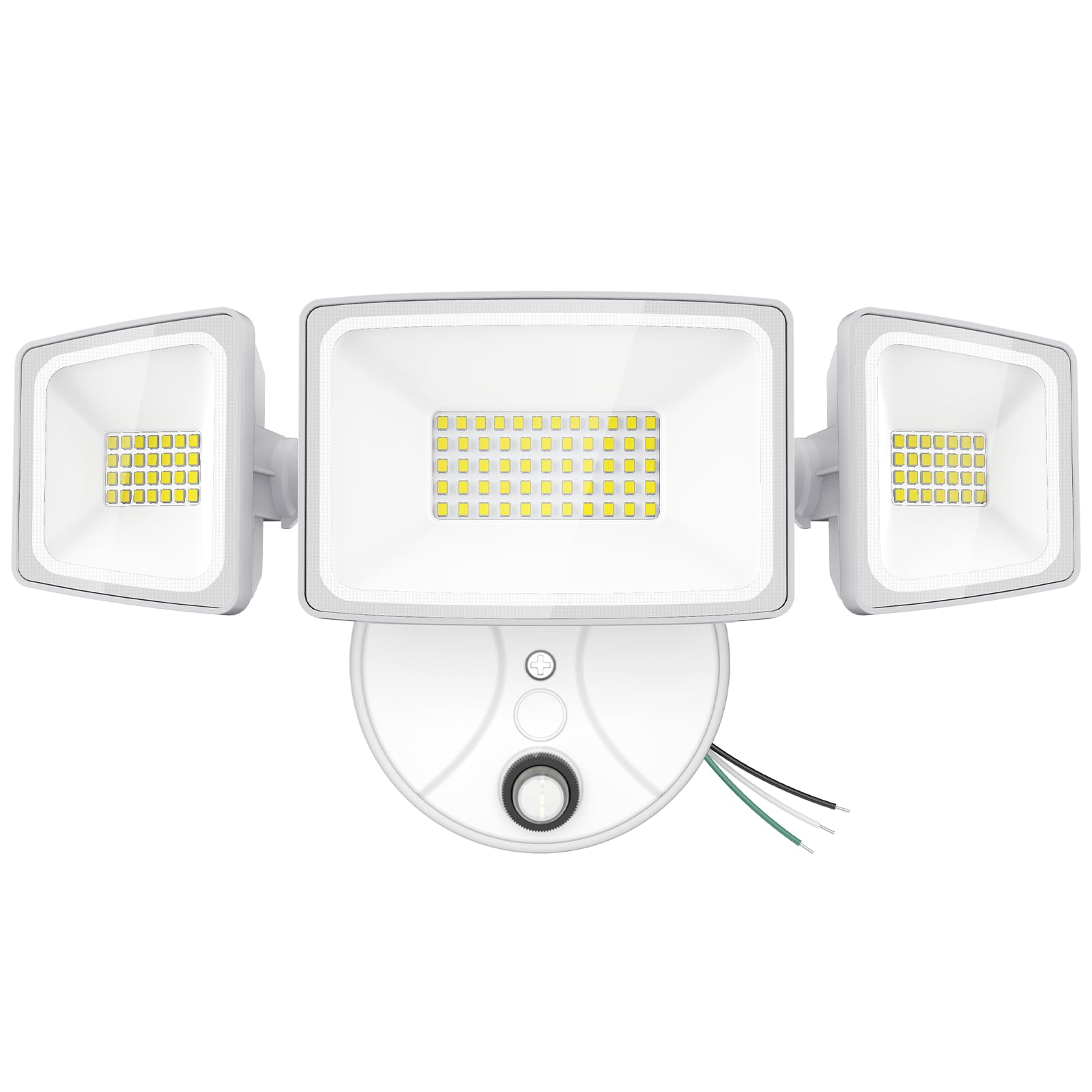 Onforu 70W LED dusk-to-dawn flood light front view highlighting high brightness for yard safety
