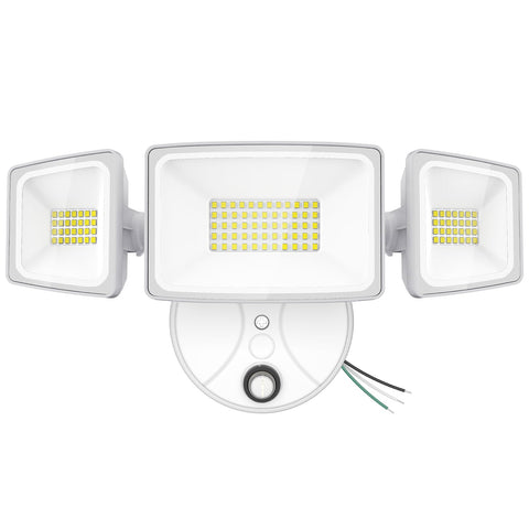 Onforu 70W LED dusk-to-dawn flood light front view highlighting high brightness for yard safety