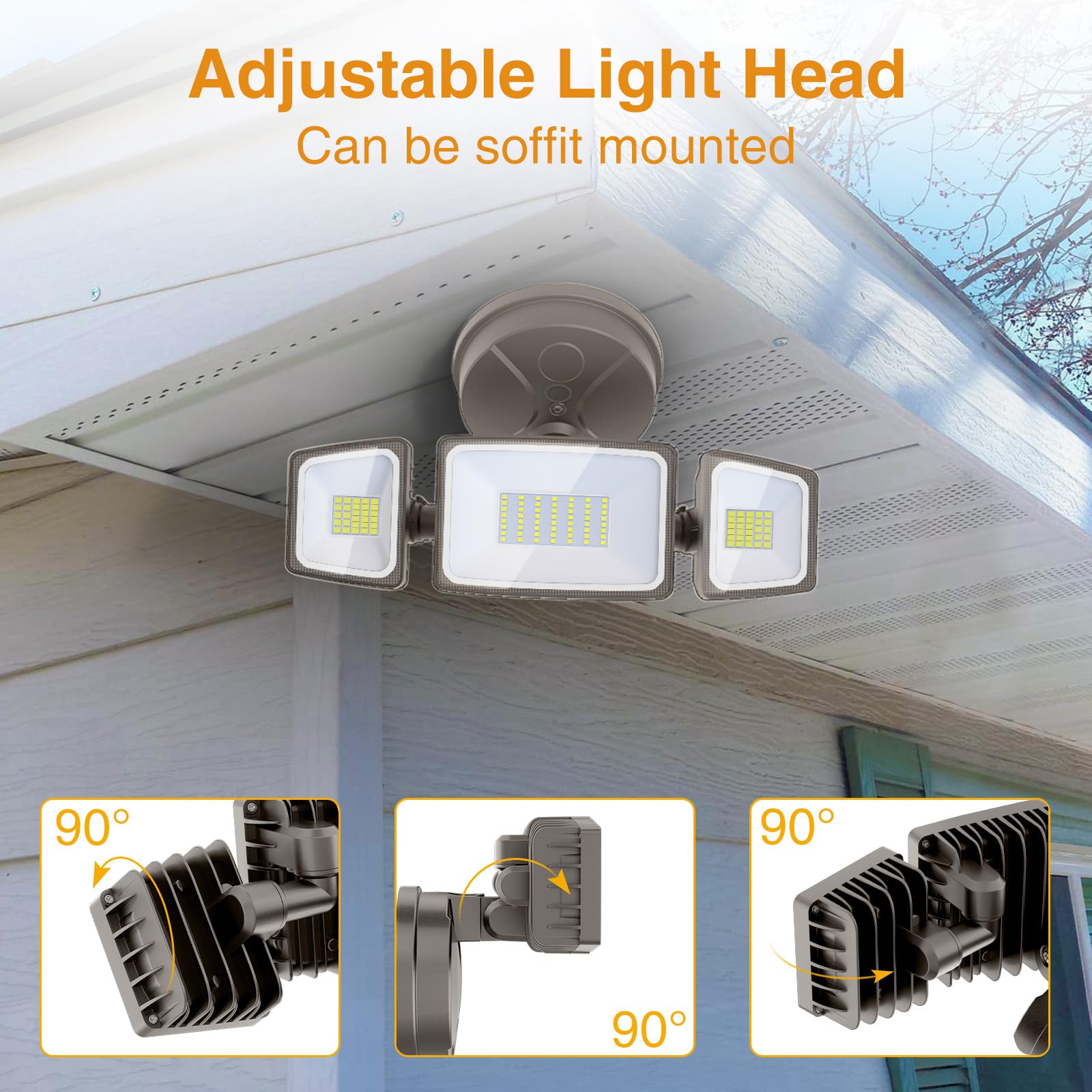 Onforu 75W flood light wall mount installation ready