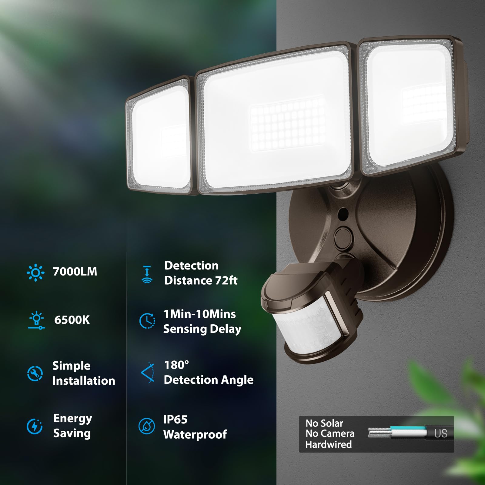 Onforu flood light side angle highlights versatile mounting for yards and driveways