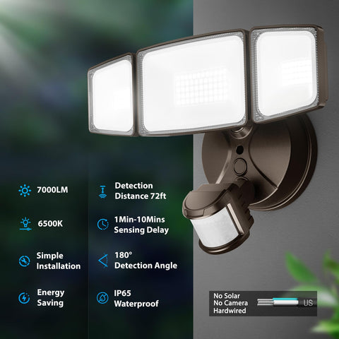 Onforu flood light side angle highlights versatile mounting for yards and driveways