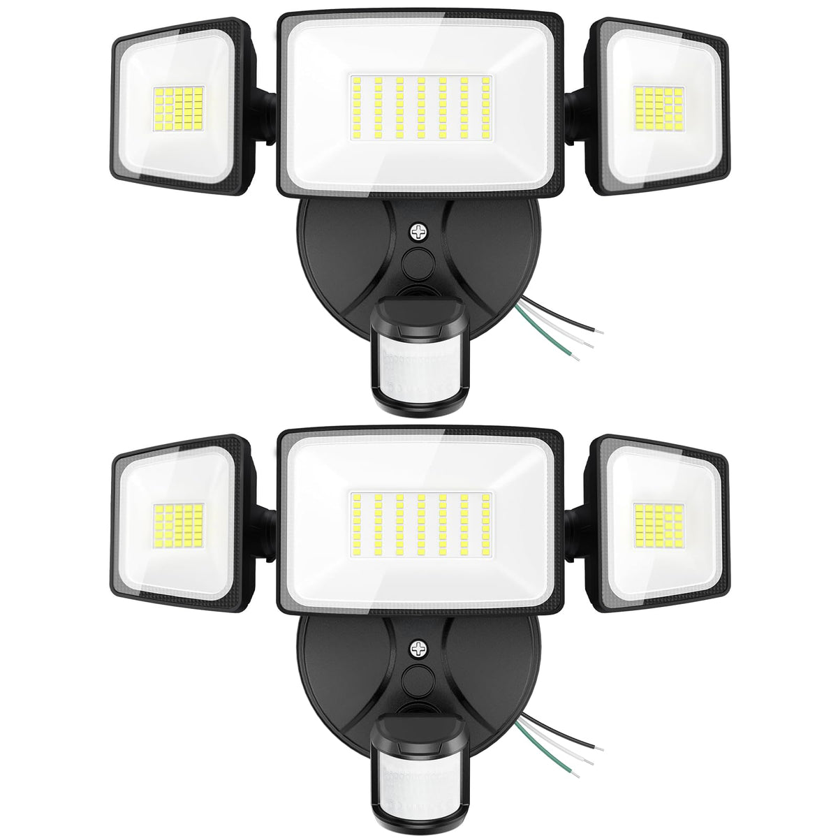 Onforu 75W LED outdoor light front view delivering broad exterior illumination for yards and paths.