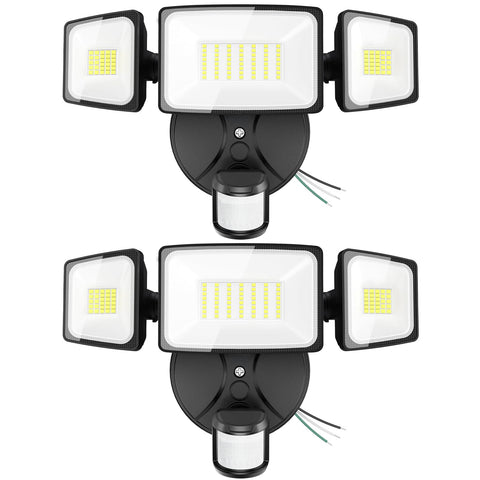 Onforu 75W LED outdoor light front view delivering broad exterior illumination for yards and paths.