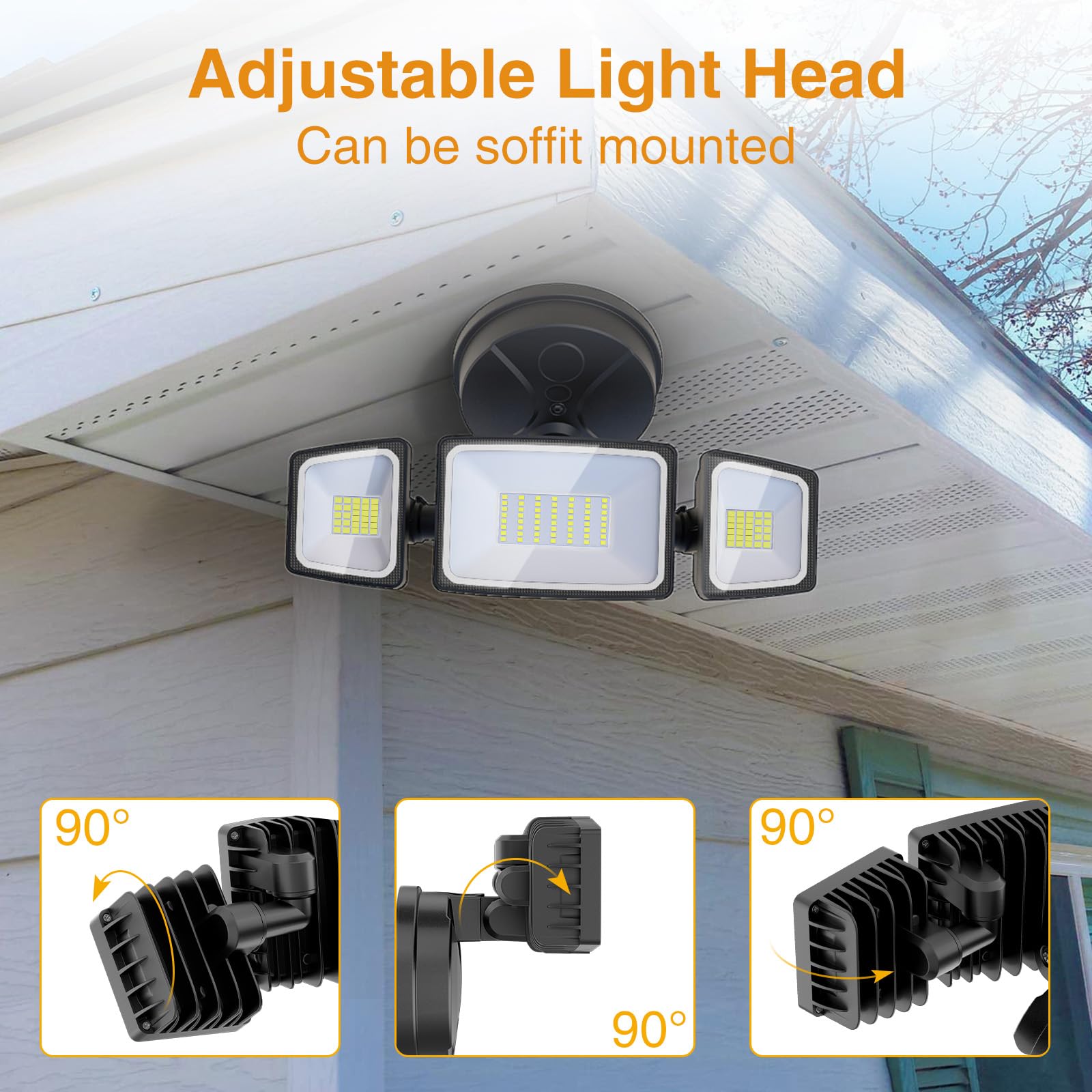 Onforu 7000 lm brightness illuminates wide driveways and entries