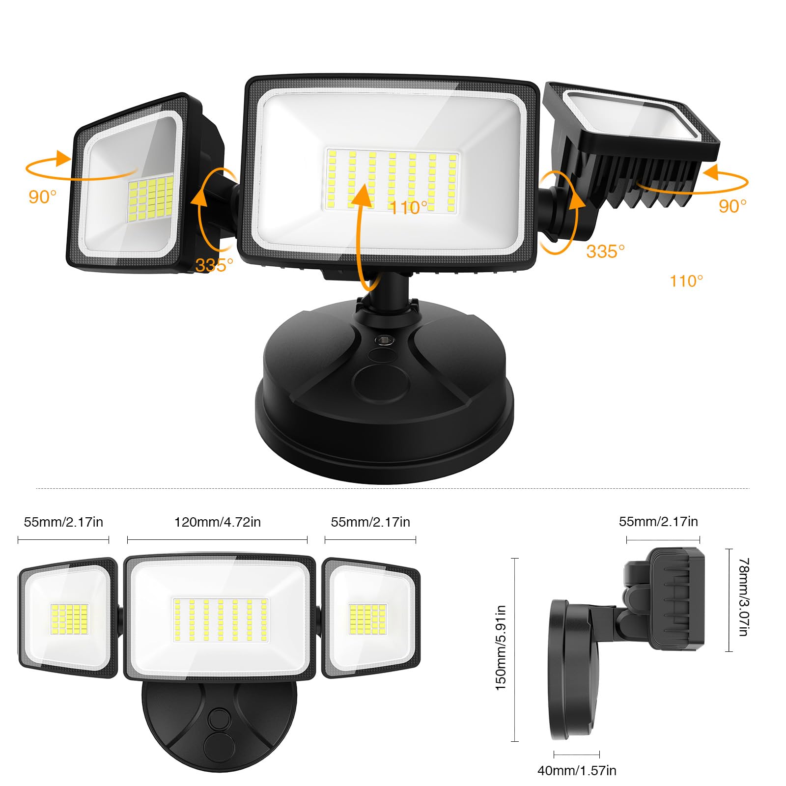 Onforu 7000 lm brightness for clear nighttime visibility