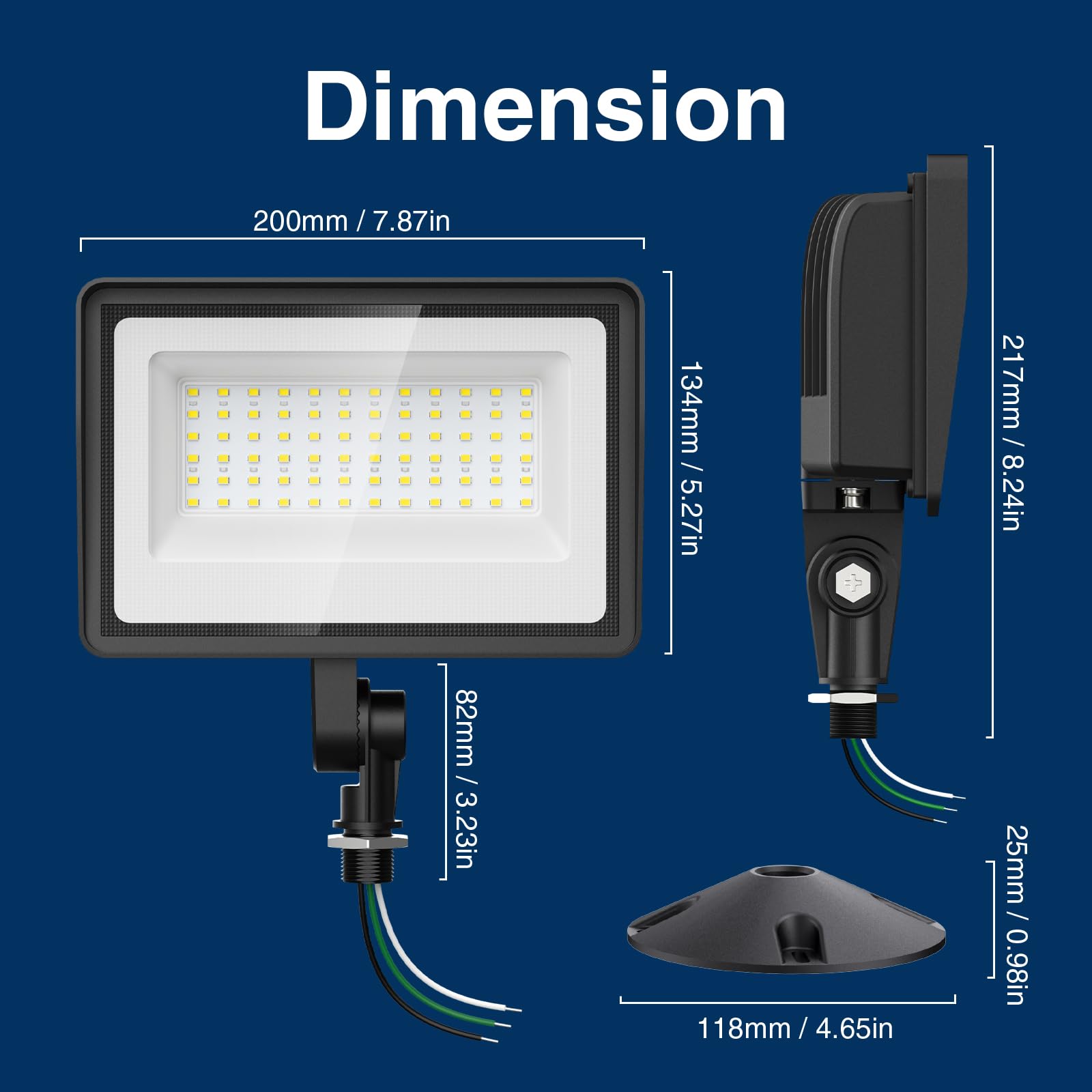 Onforu 7800lm outdoor flood light provides bright, energy-efficient illumination for large outdoor spaces.