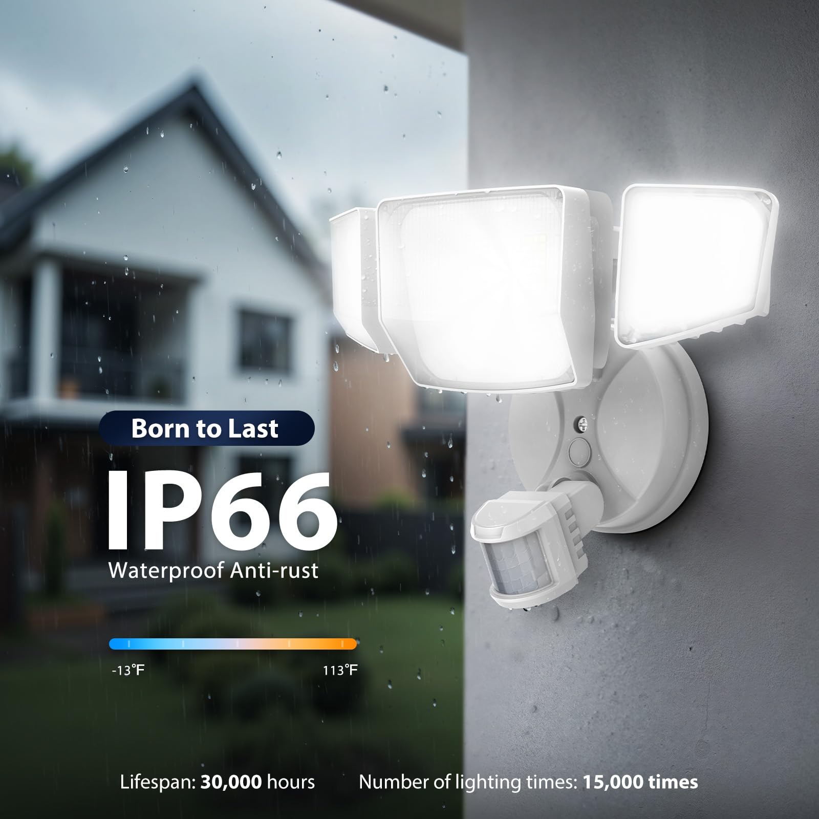 Onforu black finish wall mount outdoor light blending with exterior design