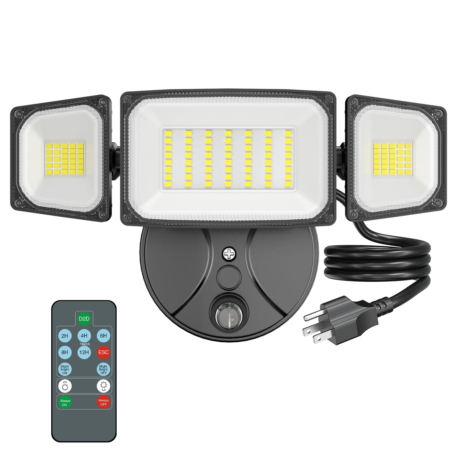 Onforu dusk-to-dawn LED flood light front view for driveway security