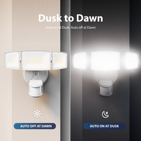 Onforu dusk-to-dawn mode image demonstrating automatic night activation.