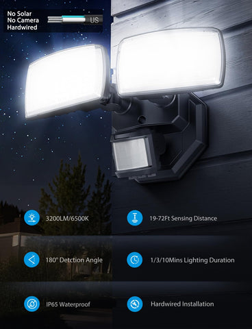 Onforu dusk-to-dawn motion-activated light lights up when movement is detected.
