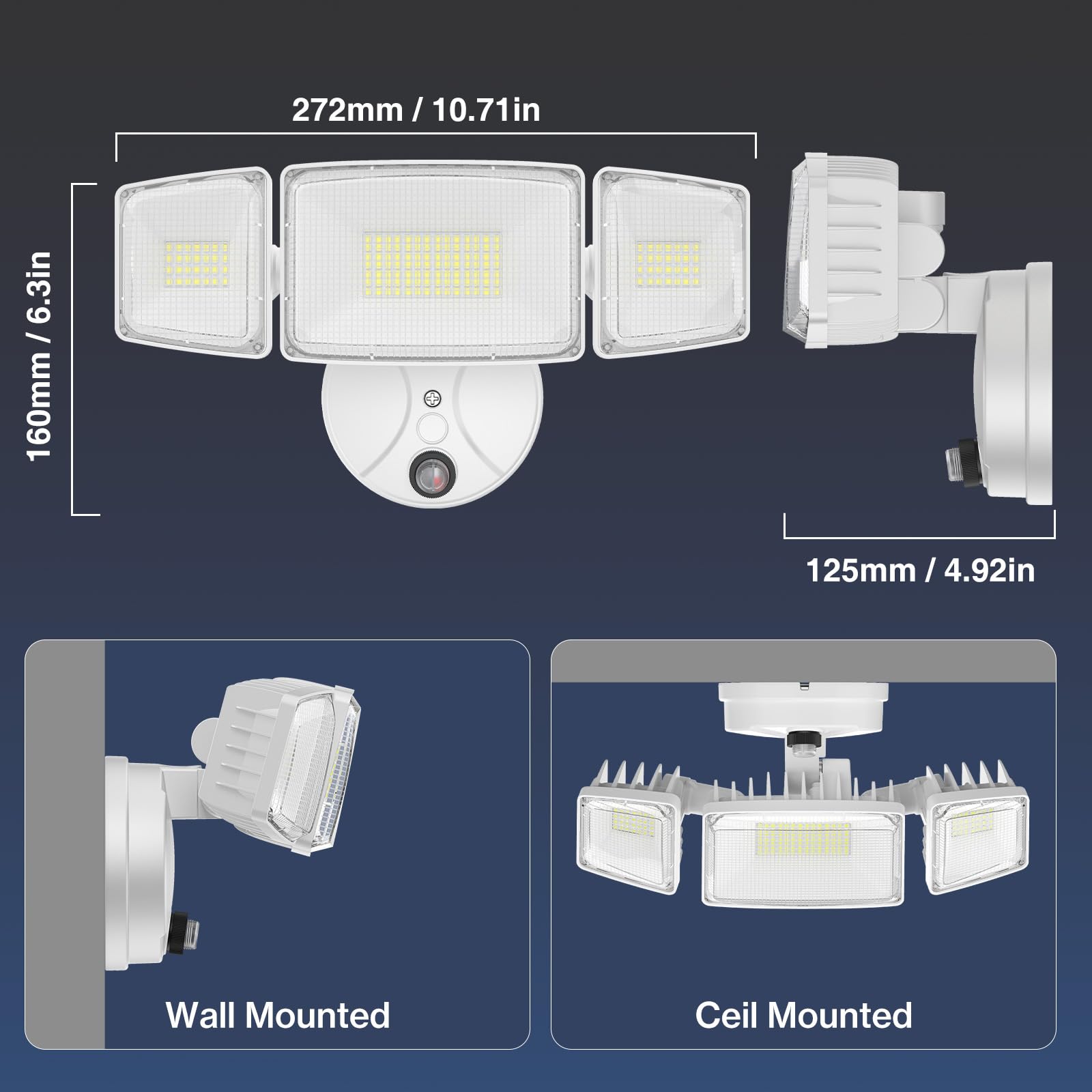 Onforu dusk-to-dawn light with photocell and switch-mode cap included.