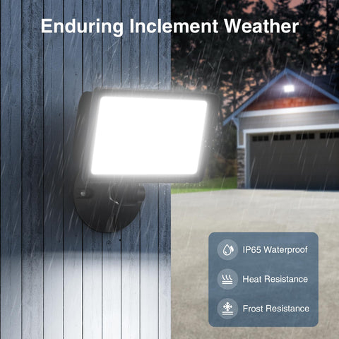 Onforu outdoor flood light suitable for garages, yards, entrances, and pathways.