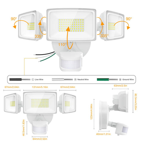 Onforu flood light ideal for garage, yard, and stairs.