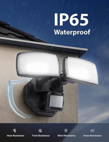 Onforu garage and yard lighting enhances security around the property.