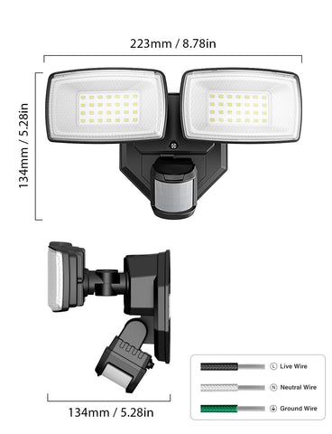 Onforu hardwired installation eliminates cords and battery changes.