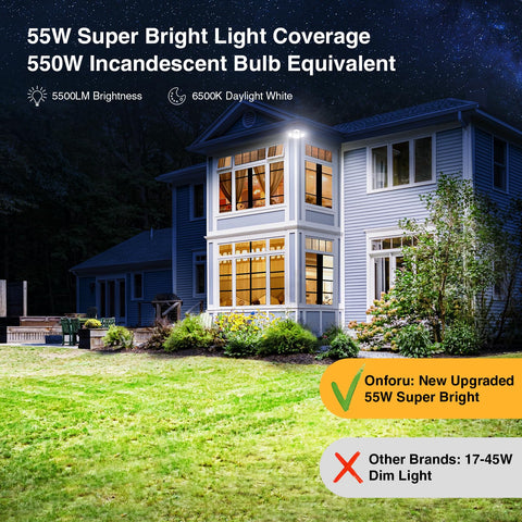 Onforu IP65 waterproof exterior light, reliable in all weather.