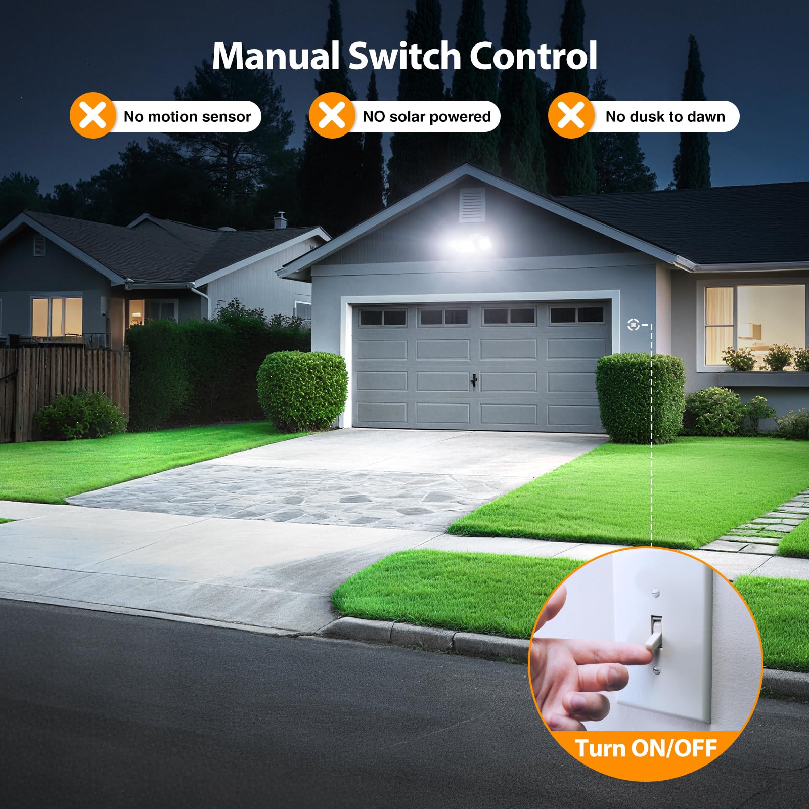 Onforu IP65 waterproof rating allows reliable outdoor operation.