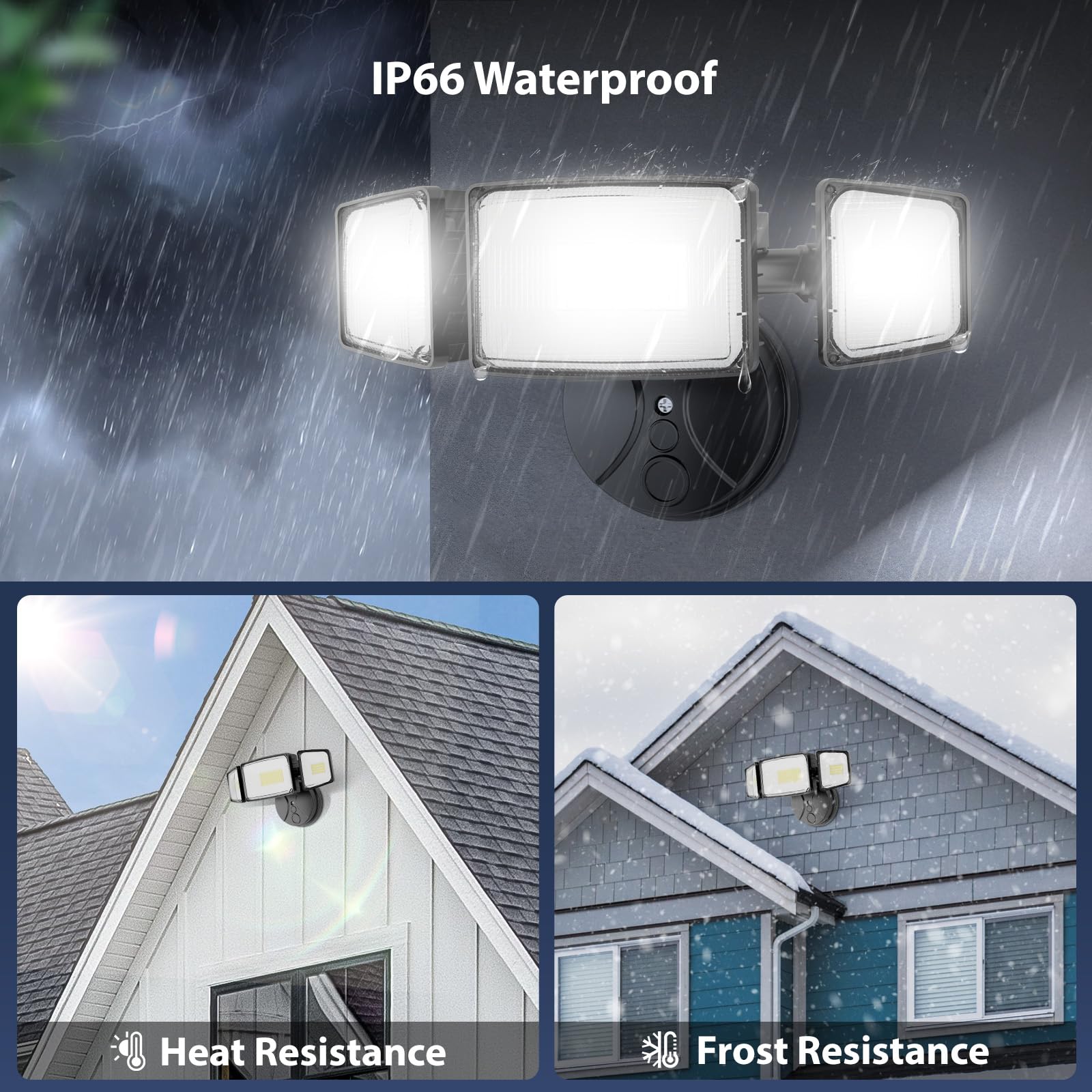 Onforu IP65 waterproof security light withstands weather