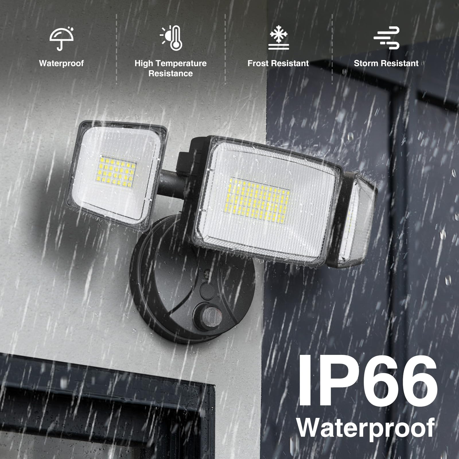 Onforu 11000LM LED flood light delivers bright security lighting for garages.