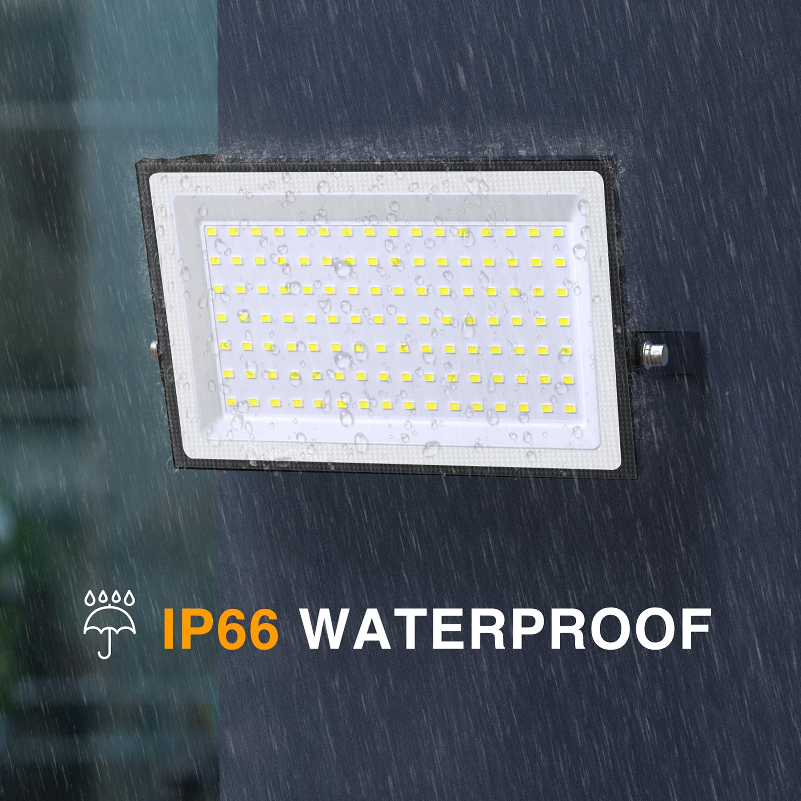 Onforu IP66 waterproof flood light withstands rain and snow for outdoor use
