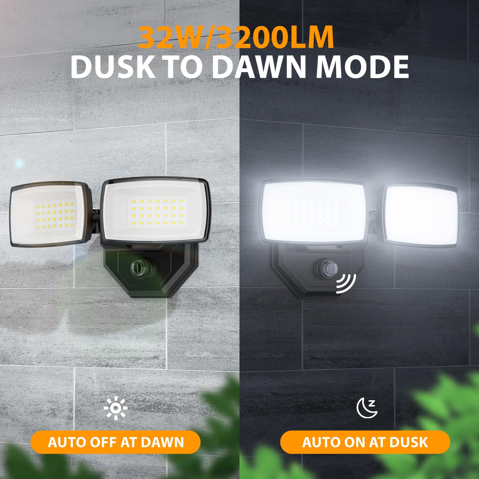 Onforu IP66 weatherproof outdoor light withstands rain and snow.